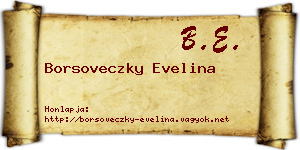 Borsoveczky Evelina névjegykártya